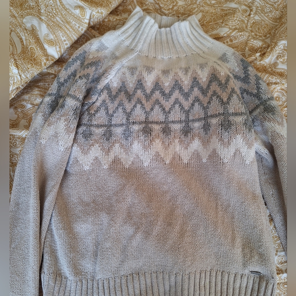 Hollister Fairisle Mock Neck Sweater